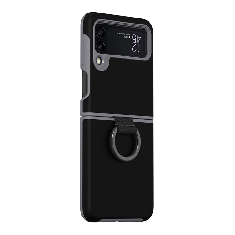 For Samsung Galaxy Z Flip3 5G 2 in 1 Skin Feel PC Phone Case with Ring Holder