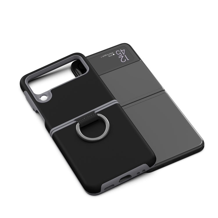 For Samsung Galaxy Z Flip3 5G 2 in 1 Skin Feel PC Phone Case with Ring Holder