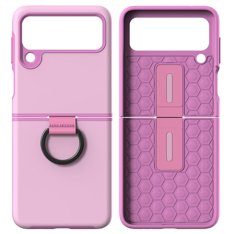 For Samsung Galaxy Z Flip3 5G 2 in 1 Skin Feel PC Phone Case with Ring Holder