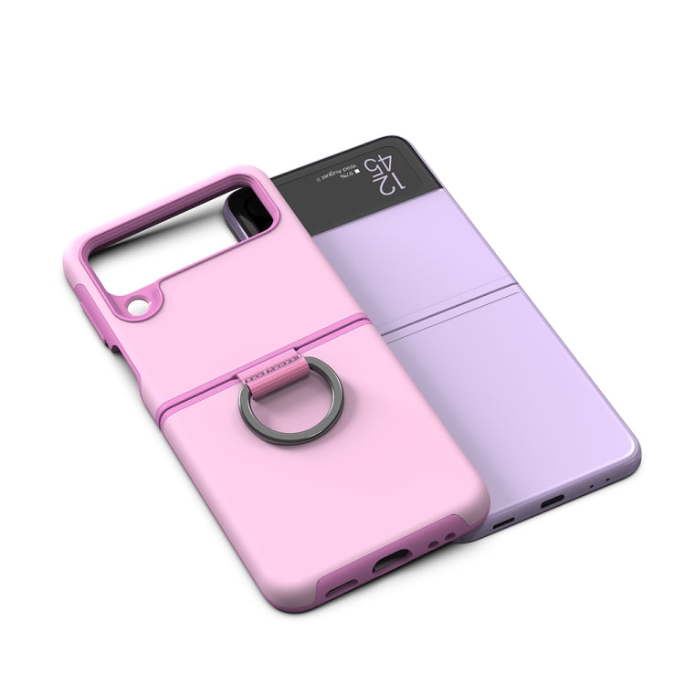 For Samsung Galaxy Z Flip3 5G 2 in 1 Skin Feel PC Phone Case with Ring Holder