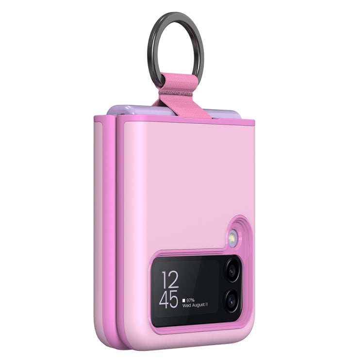 For Samsung Galaxy Z Flip3 5G 2 in 1 Skin Feel PC Phone Case with Ring Holder