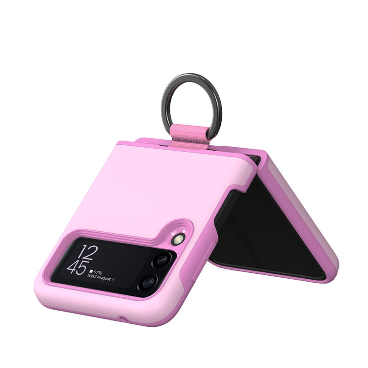 For Samsung Galaxy Z Flip3 5G 2 in 1 Skin Feel PC Phone Case with Ring Holder