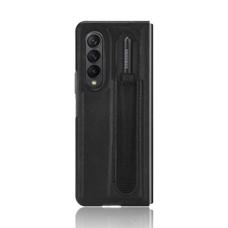 For Samsung Galaxy Z Fold3 5G Vintage Texture Phone Case with Pen Slot