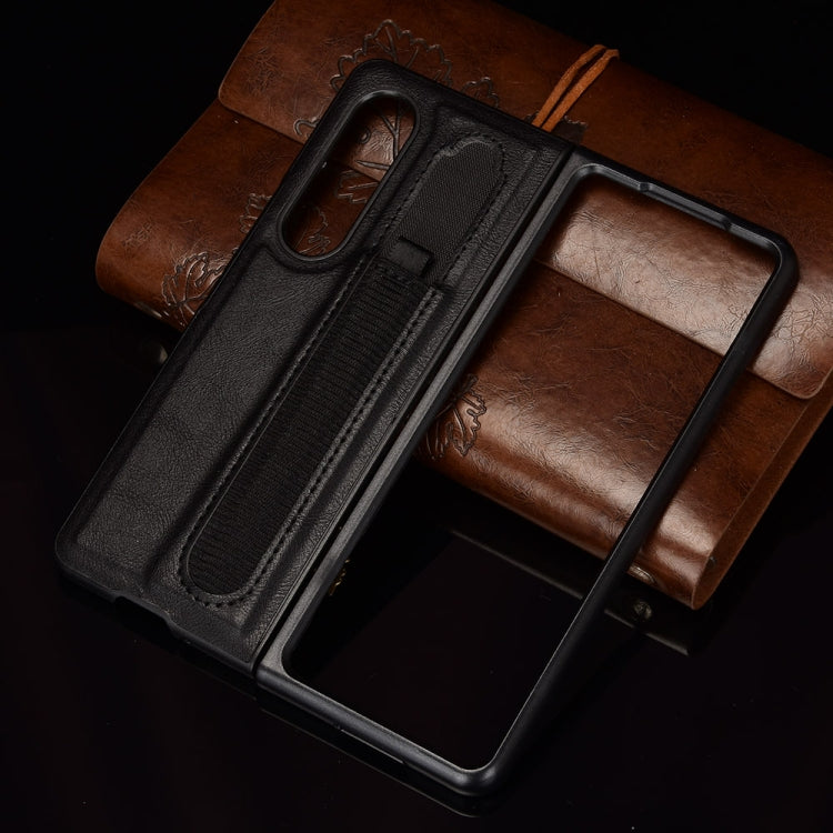 For Samsung Galaxy Z Fold3 5G Vintage Texture Phone Case with Pen Slot
