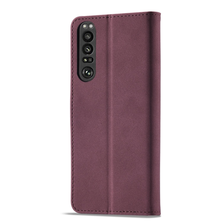 For Sony Xperia 1 III Frosted Anti-theft Brush Horizontal Flip Leather Phone Case