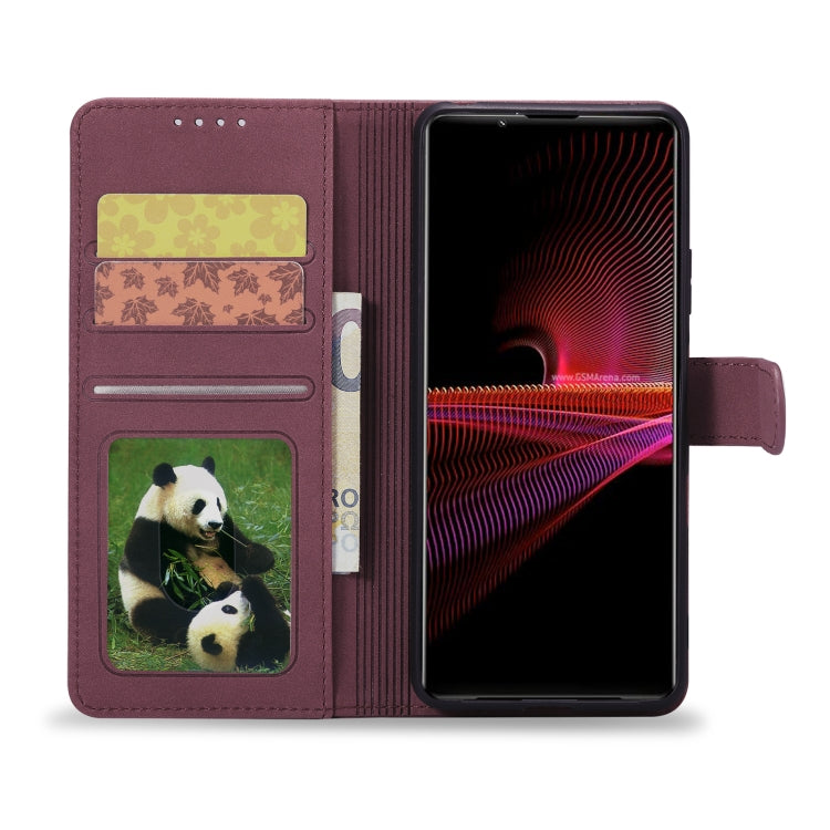 For Sony Xperia 1 III Frosted Anti-theft Brush Horizontal Flip Leather Phone Case