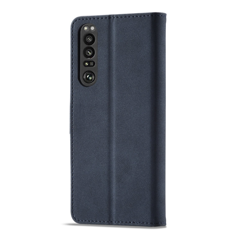 For Sony Xperia 1 III Frosted Anti-theft Brush Horizontal Flip Leather Phone Case