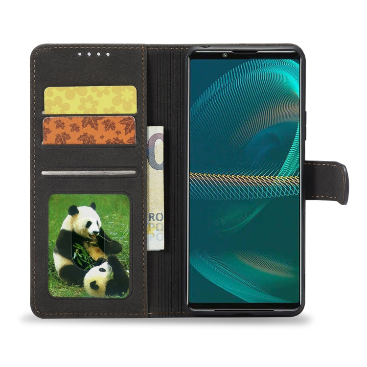 For Sony Xperia 5 III Frosted Anti-theft Brush Horizontal Flip Leather Phone Case