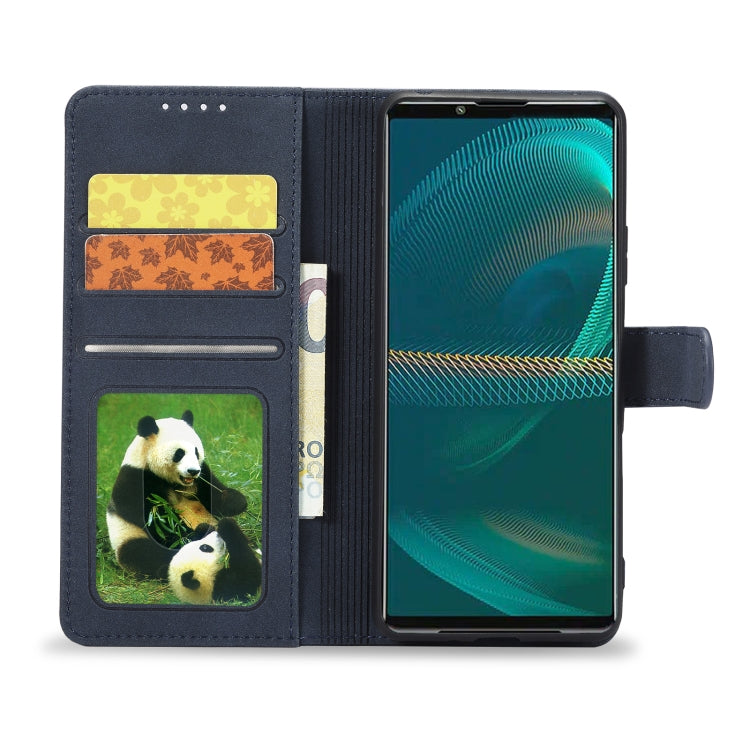 For Sony Xperia 5 III Frosted Anti-theft Brush Horizontal Flip Leather Phone Case
