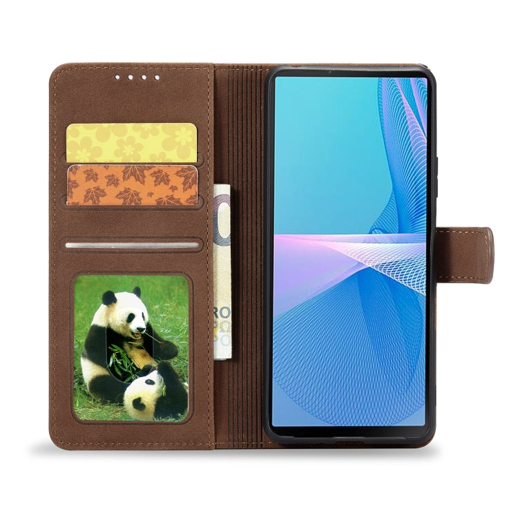 For Sony Xperia 10 III Frosted Anti-theft Brush Horizontal Flip Leather Phone Case
