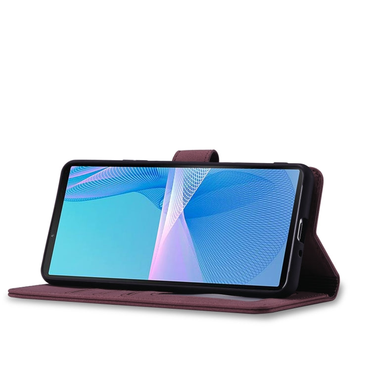 For Sony Xperia 10 III Frosted Anti-theft Brush Horizontal Flip Leather Phone Case