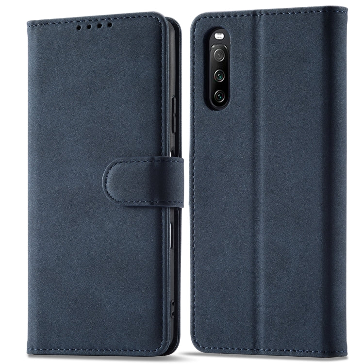 For Sony Xperia 10 III Frosted Anti-theft Brush Horizontal Flip Leather Phone Case