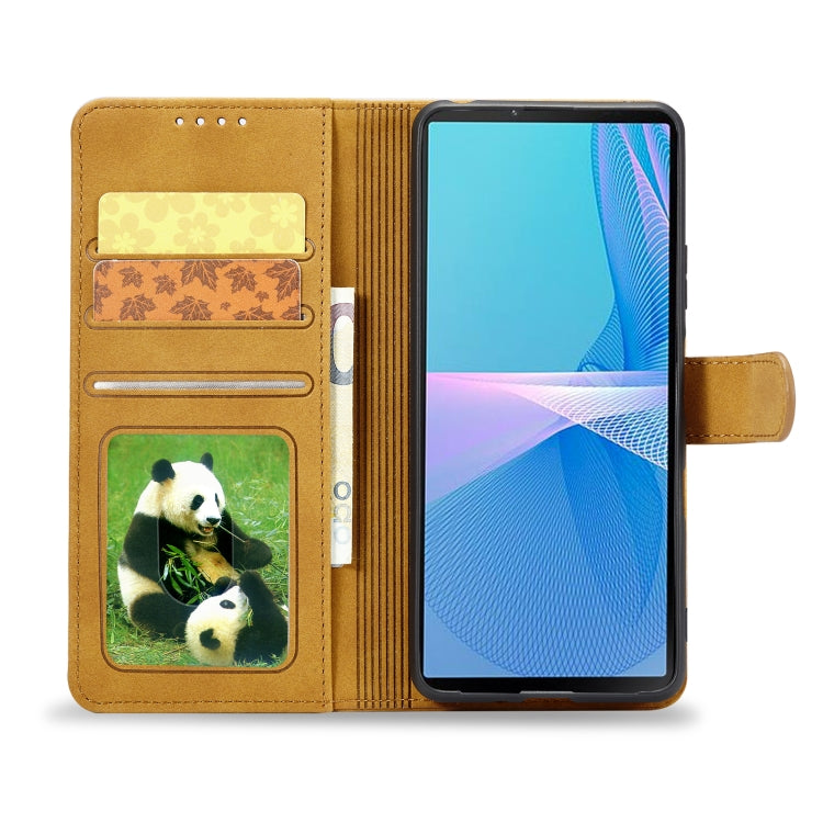 For Sony Xperia 10 III Frosted Anti-theft Brush Horizontal Flip Leather Phone Case