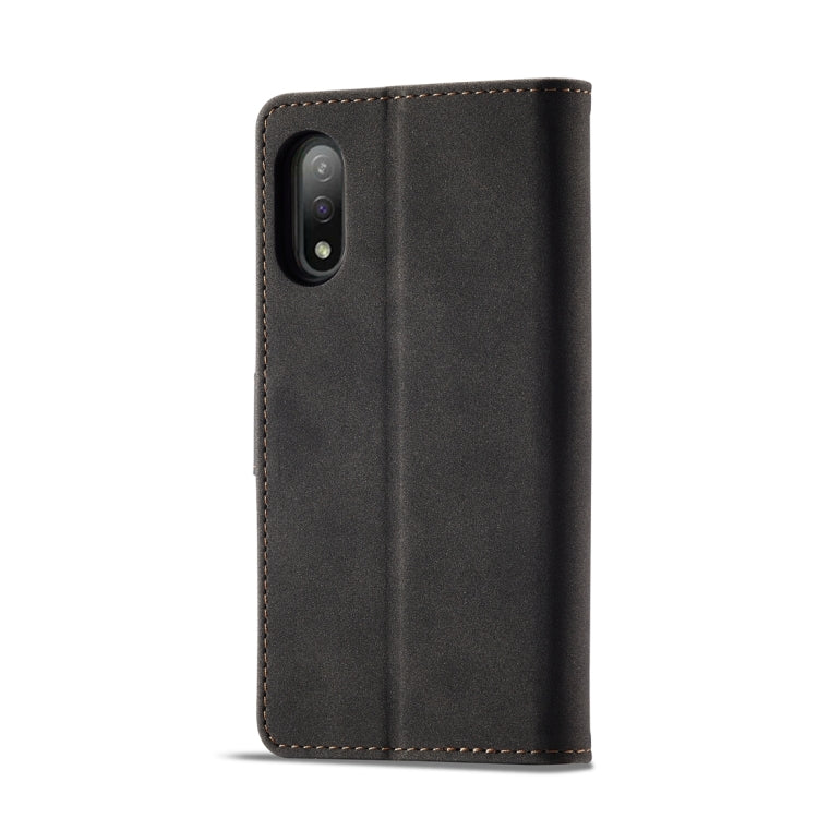 For Sony Xperia Ace II Frosted Anti-theft Brush Horizontal Flip Leather Phone Case