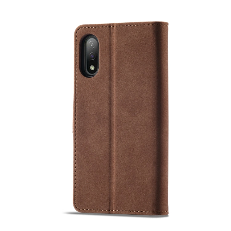 For Sony Xperia Ace II Frosted Anti-theft Brush Horizontal Flip Leather Phone Case