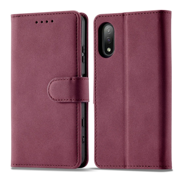 For Sony Xperia Ace II Frosted Anti-theft Brush Horizontal Flip Leather Phone Case
