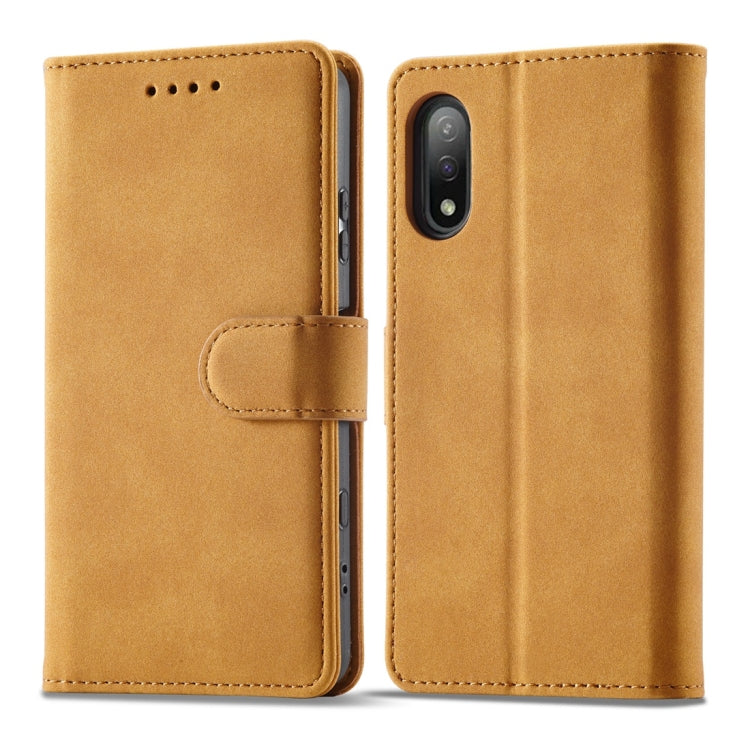 For Sony Xperia Ace II Frosted Anti-theft Brush Horizontal Flip Leather Phone Case