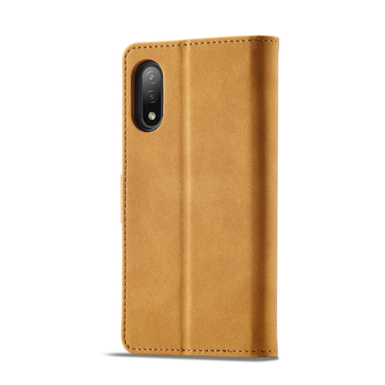 For Sony Xperia Ace II Frosted Anti-theft Brush Horizontal Flip Leather Phone Case
