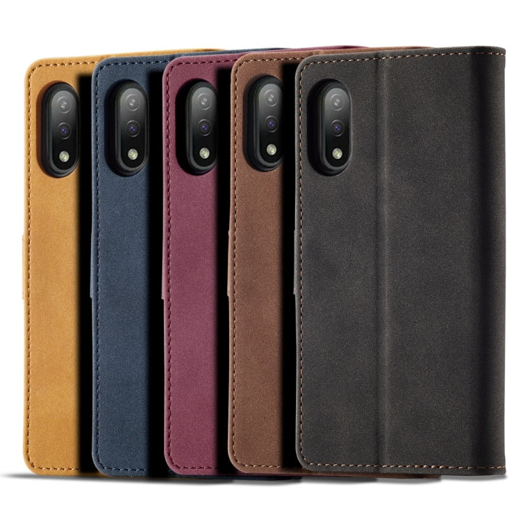 For Sony Xperia Ace II Frosted Anti-theft Brush Horizontal Flip Leather Phone Case