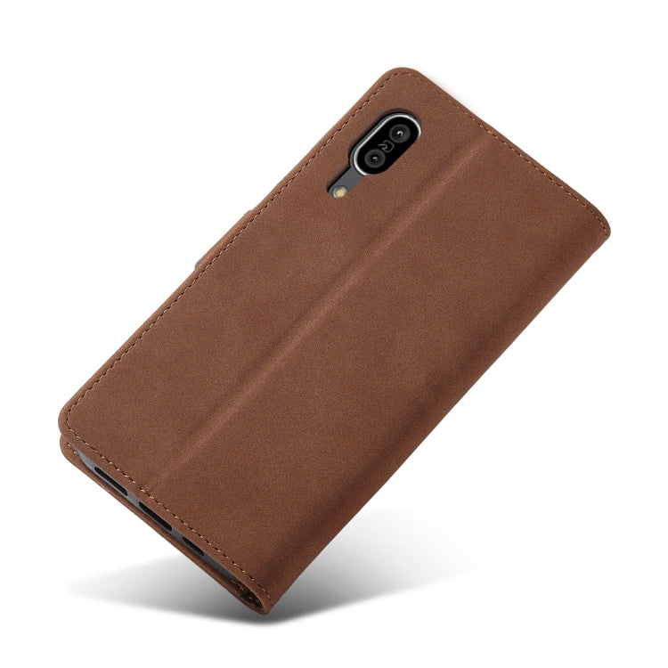 For Sharp Aquos Sense 3 Frosted Anti-theft Brush Horizontal Flip Leather Phone Case