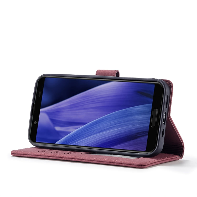 For Sharp Aquos Sense 3 Frosted Anti-theft Brush Horizontal Flip Leather Phone Case