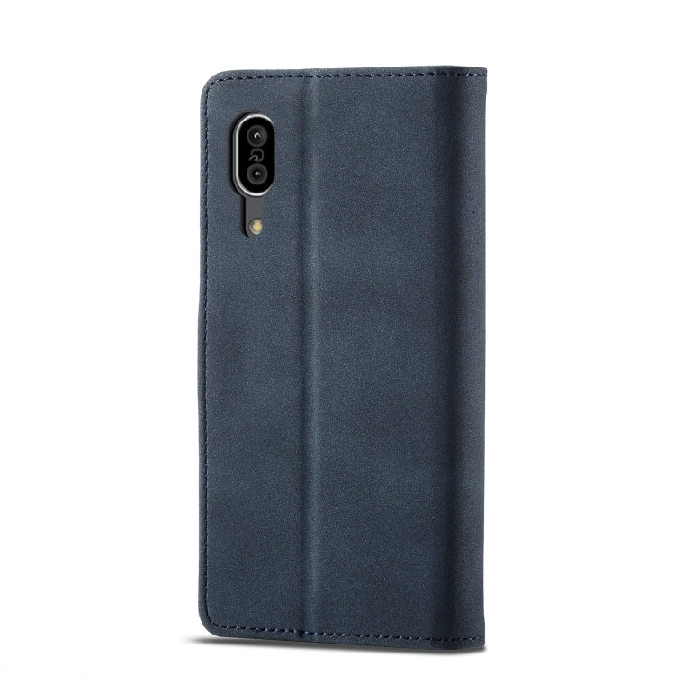 For Sharp Aquos Sense 3 Frosted Anti-theft Brush Horizontal Flip Leather Phone Case