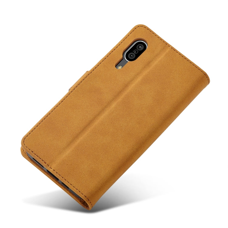 For Sharp Aquos Sense 3 Frosted Anti-theft Brush Horizontal Flip Leather Phone Case