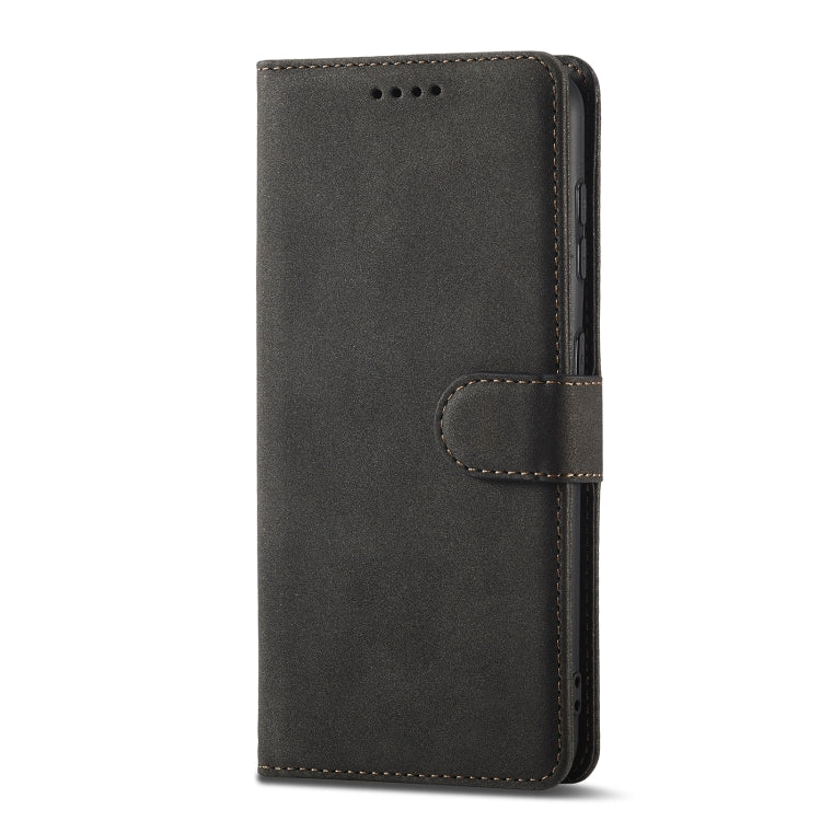 For Sharp Aquos Sense 4 Frosted Anti-theft Brush Horizontal Flip Leather Phone Case