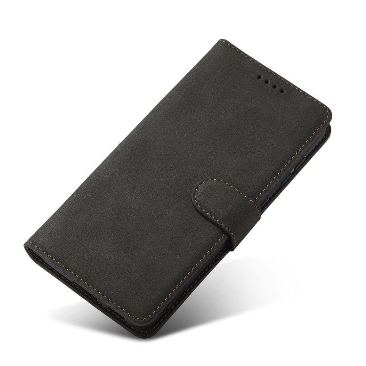 For Sharp Aquos Sense 4 Frosted Anti-theft Brush Horizontal Flip Leather Phone Case