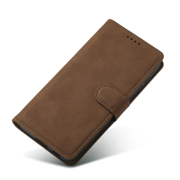 For Sharp Aquos Sense 4 Frosted Anti-theft Brush Horizontal Flip Leather Phone Case