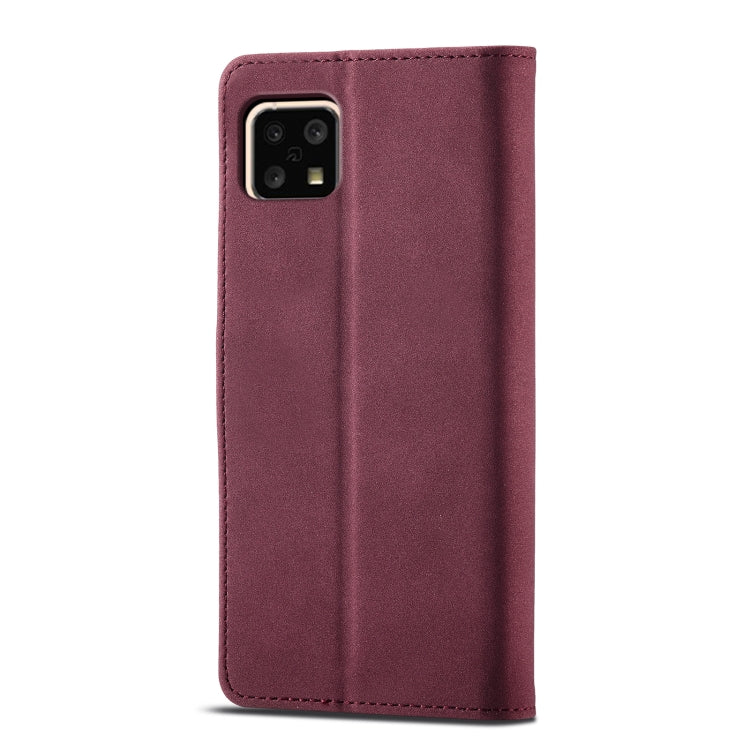 For Sharp Aquos Sense 4 Frosted Anti-theft Brush Horizontal Flip Leather Phone Case