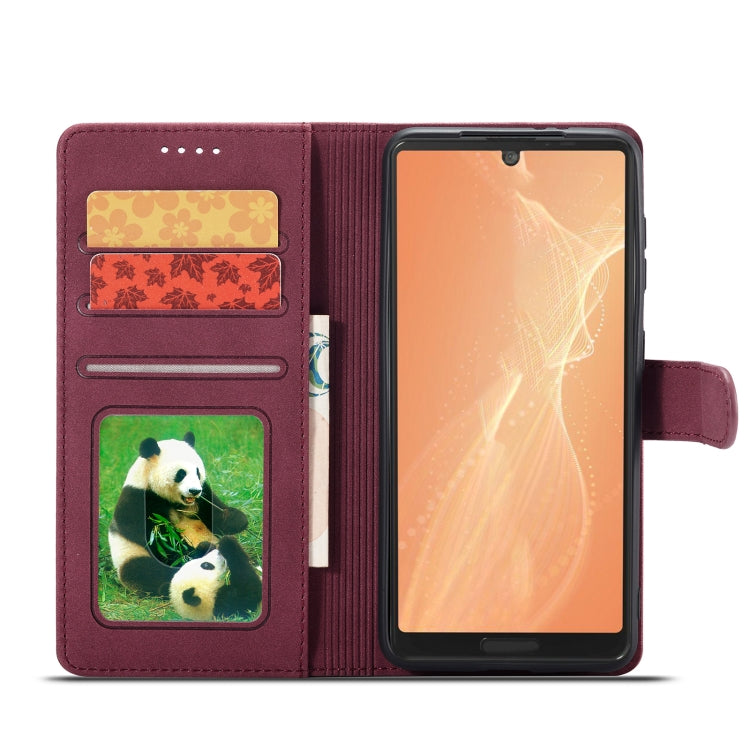 For Sharp Aquos Sense 4 Frosted Anti-theft Brush Horizontal Flip Leather Phone Case