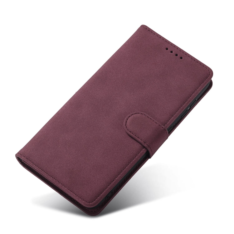 For Sharp Aquos Sense 4 Frosted Anti-theft Brush Horizontal Flip Leather Phone Case