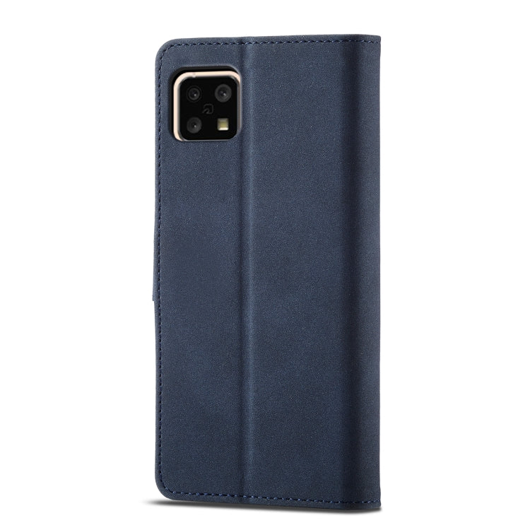 For Sharp Aquos Sense 4 Frosted Anti-theft Brush Horizontal Flip Leather Phone Case
