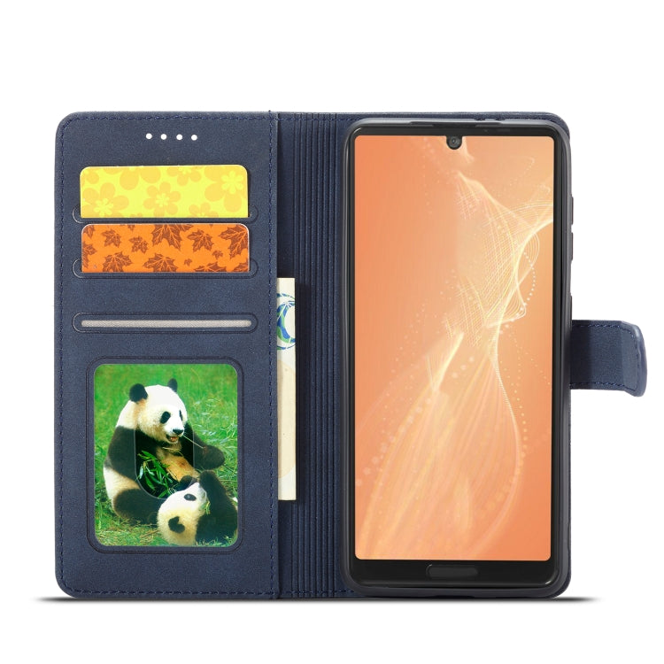 For Sharp Aquos Sense 4 Frosted Anti-theft Brush Horizontal Flip Leather Phone Case