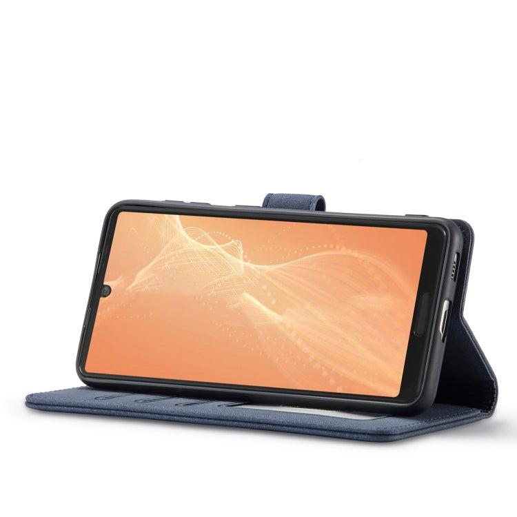 For Sharp Aquos Sense 4 Frosted Anti-theft Brush Horizontal Flip Leather Phone Case
