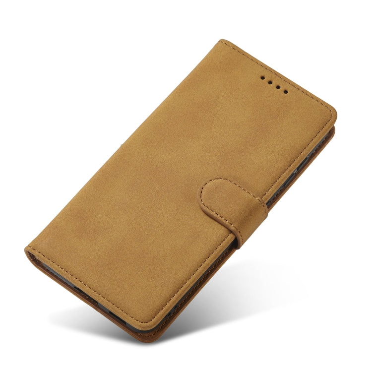 For Sharp Aquos Sense 4 Frosted Anti-theft Brush Horizontal Flip Leather Phone Case
