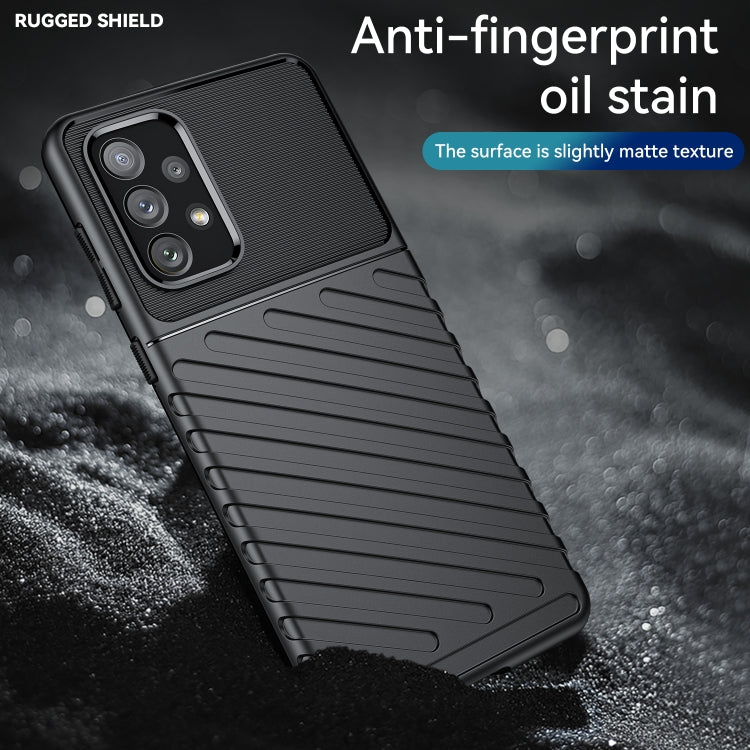 For Samsung Galaxy A73 5G Thunderbolt Shockproof TPU Soft Case(Black)