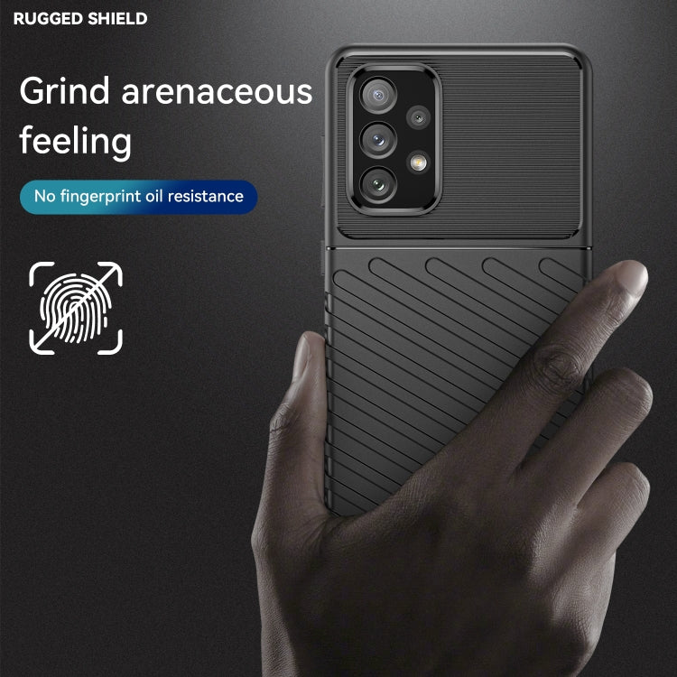For Samsung Galaxy A73 5G Thunderbolt Shockproof TPU Soft Case(Black)