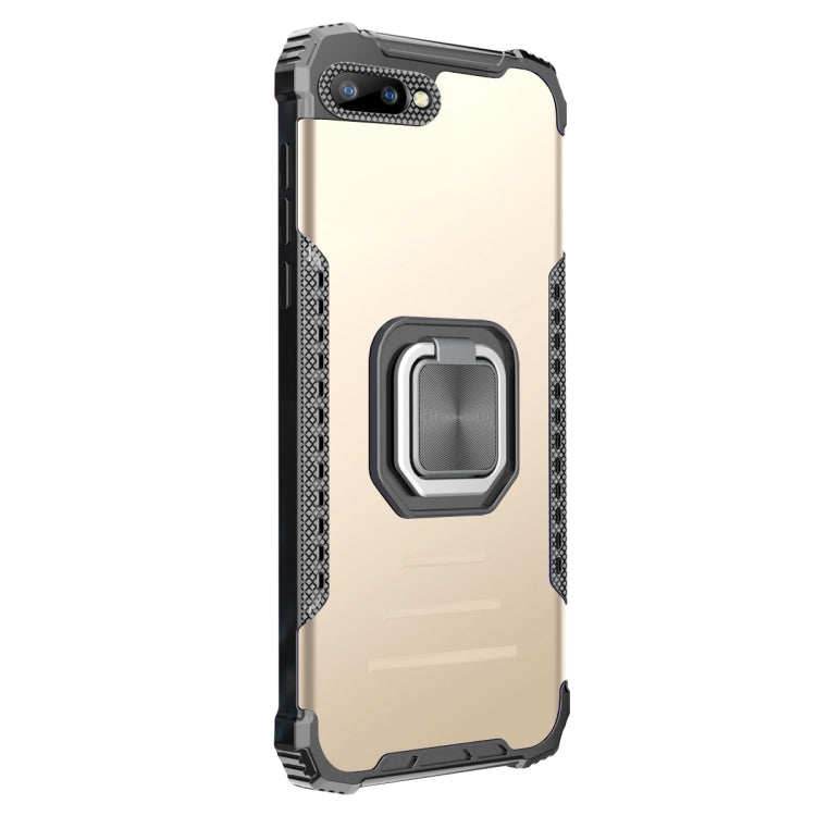 For OPPO A3s / C1 / A5 / A12e Aluminum Alloy + TPU Phone Case with Lanyard