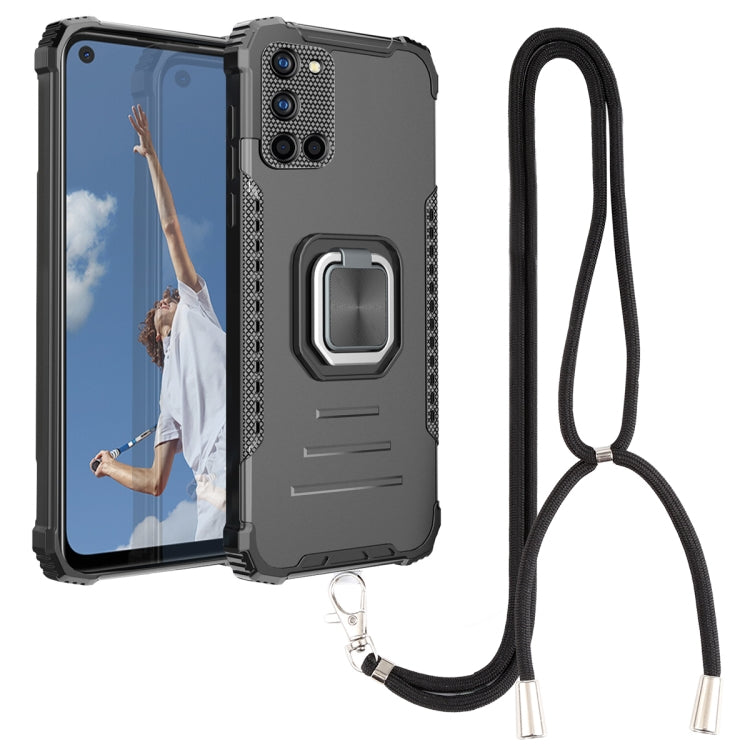 For OPPO A52 / A92 / A72 Aluminum Alloy + TPU Phone Case with Lanyard