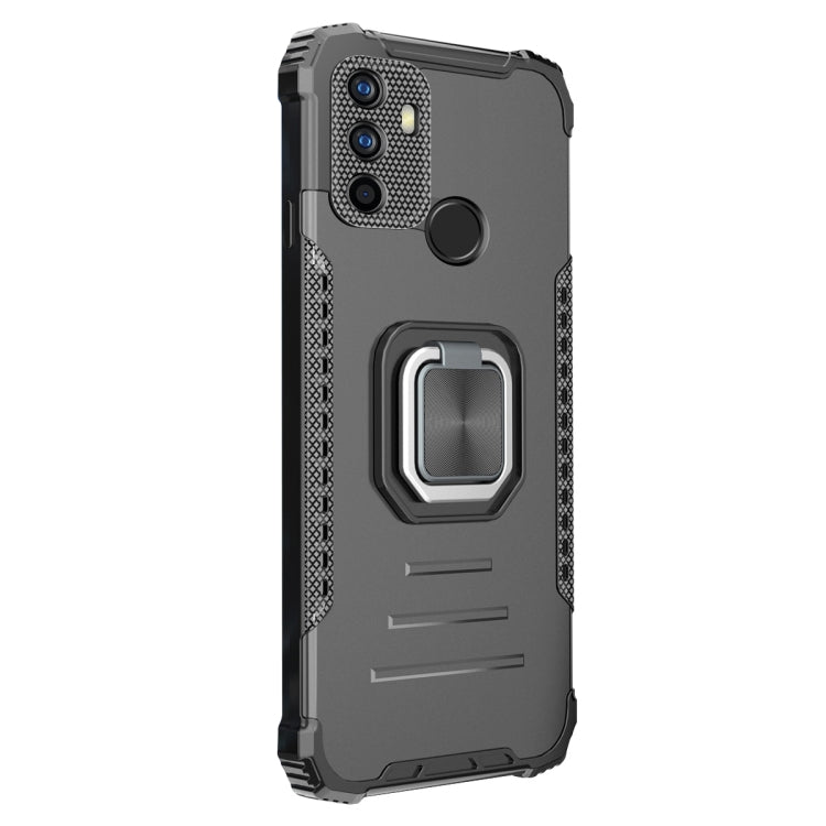 For OPPO A53 2020 / A32 Aluminum Alloy + TPU Phone Case with Lanyard