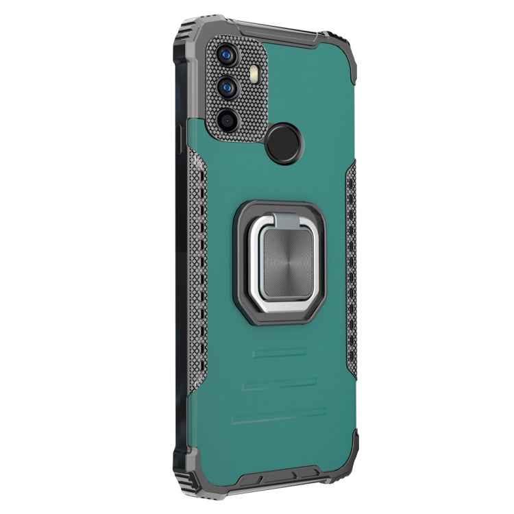 For OPPO A53 2020 / A32 Aluminum Alloy + TPU Phone Case with Lanyard