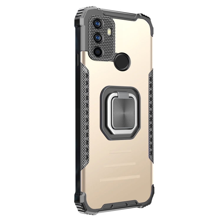 For OPPO A53 2020 / A32 Aluminum Alloy + TPU Phone Case with Lanyard