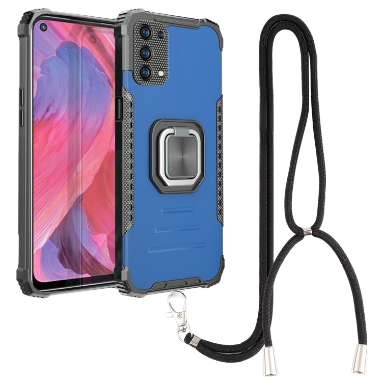 For OPPO A93 5G / A74 5G / A54 5G Aluminum Alloy + TPU Phone Case with Lanyard