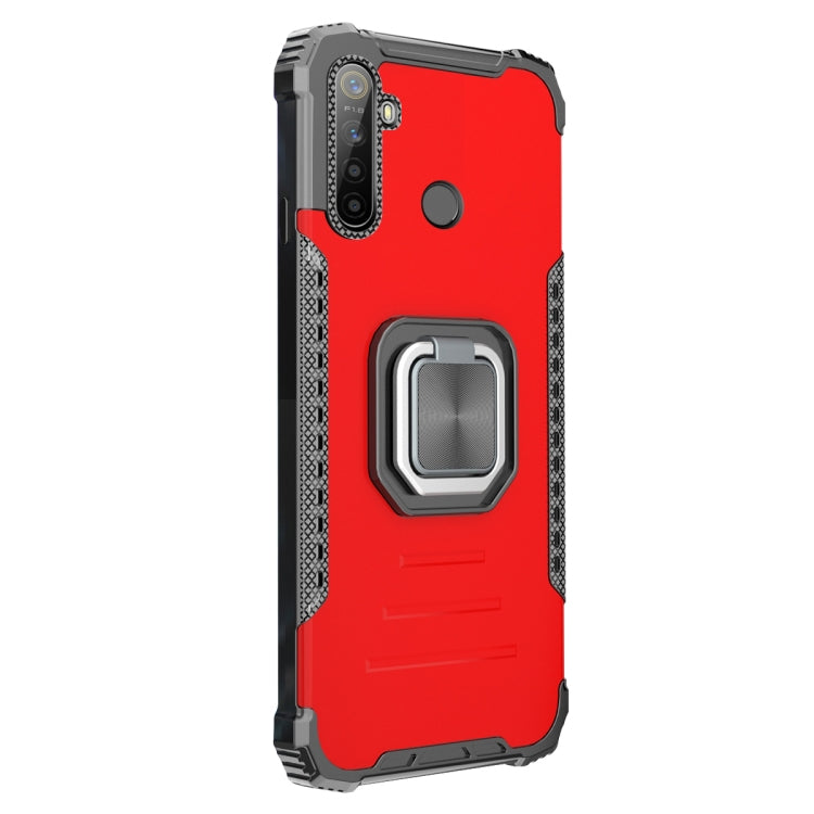 For OPPO Realme 5 Aluminum Alloy + TPU Phone Case with Lanyard