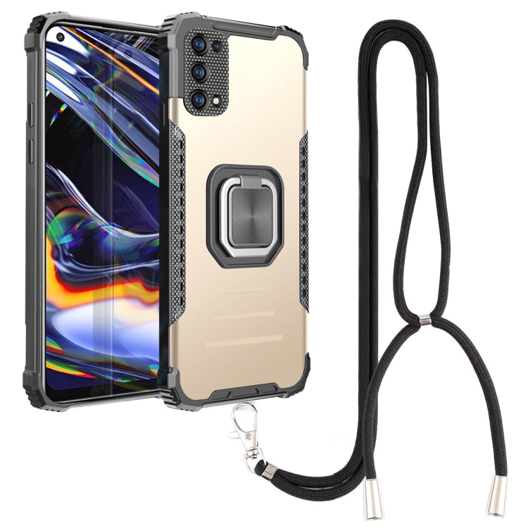 For OPPO Realme 7 Pro Aluminum Alloy + TPU Phone Case with Lanyard