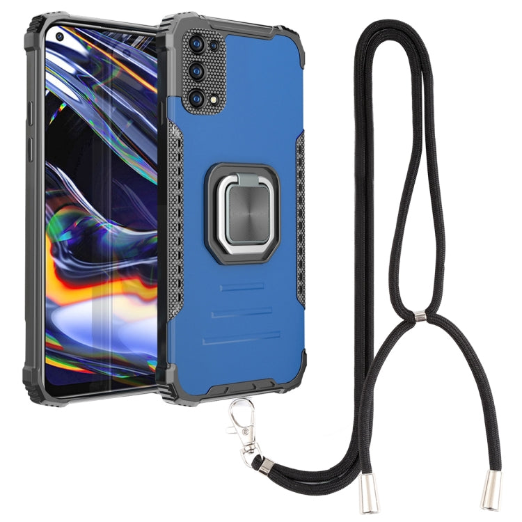 For OPPO Realme 7 Pro Aluminum Alloy + TPU Phone Case with Lanyard