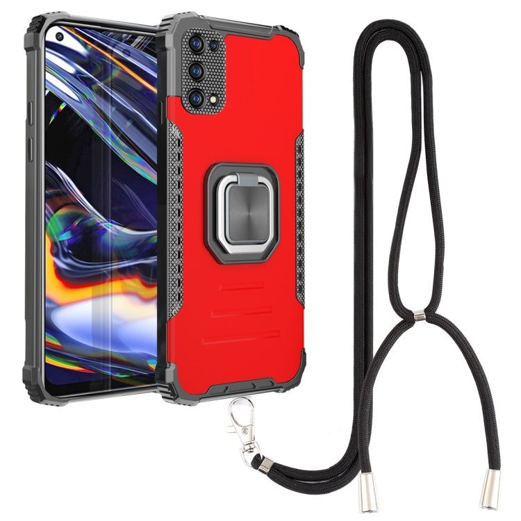 For OPPO Realme 7 Pro Aluminum Alloy + TPU Phone Case with Lanyard