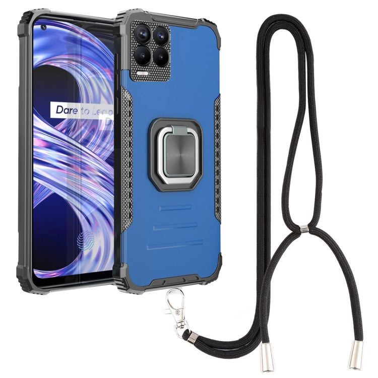 For OPPO Realme 8 Pro Aluminum Alloy + TPU Phone Case with Lanyard